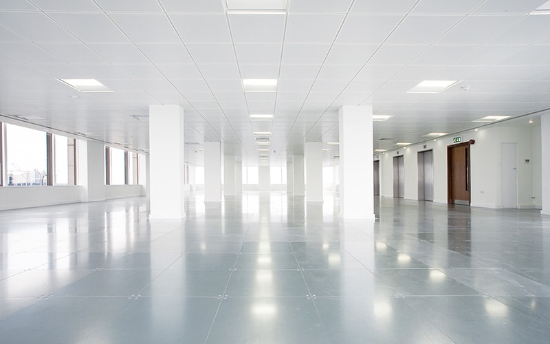 Showing the open plan bright office floor plans available
