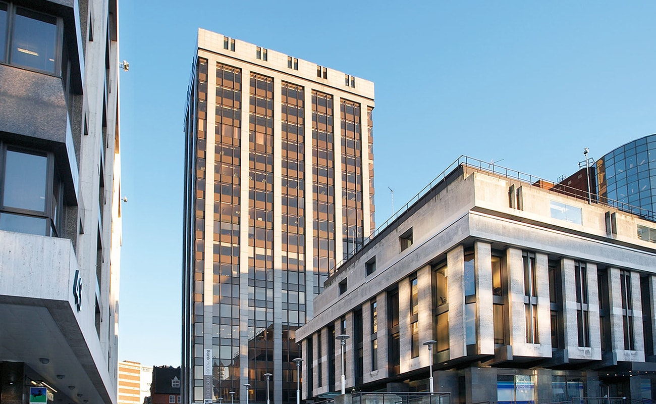 Bank House office building in Birmingham city centre 